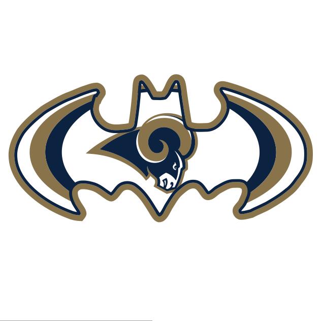 Los Angeles Rams Batman Logo iron on transfers
